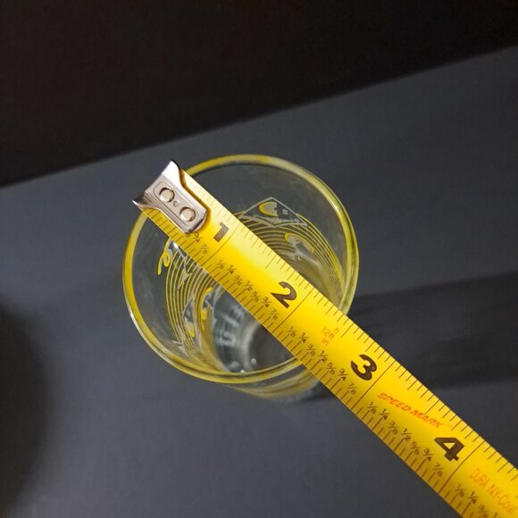 Bacardi Limón Rum Glass 7" Tall Yellow Citrus Design Barware Pint Drink Glass - Picture 11 of 13